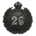 Sheffield City Police Black Wreath Cap Badge - King's Crown
