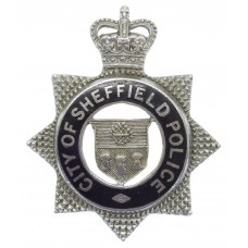 Sheffield City Police Senior Officer's Enamelled Cap Badge - Queen's Crown