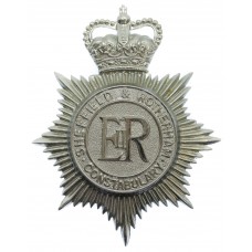 Sheffield & Rotherham Constabulary Helmet Plate - Queen's Cro