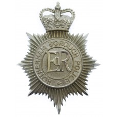 Rotherham Borough Police Helmet Plate - Queen's Crown