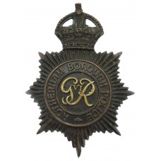 George VI Rotherham Borough Police Black Helmet Plate 