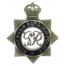 George VI Rotherham Borough Police Senior Officer's Enamelled Cap Badge