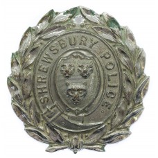 Shrewsbury Borough Police Wreath Helmet Plate