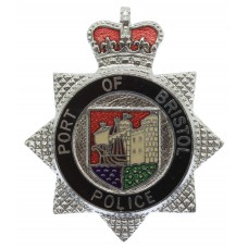 Port of Bristol Police Enamelled Cap Badge - Queen's Crown