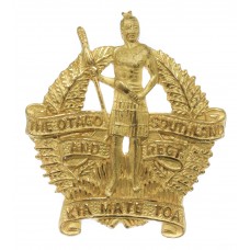 New Zealand Otago & Southland Regiment Officer's Gilt Cap Badge