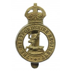 Hertfordshire Regiment Cap Badge - King's Crown