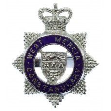 West Mercia Constabulary Senior Officer's Enamelled Cap Badge - Queen's Crown