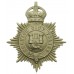 Norwich City Police White Metal Helmet Plate - King's Crown