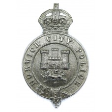 Norwich City Police Helmet Plate - King's Crown