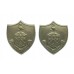 Pair of Burnley Borough Police White Metal Collar Badges