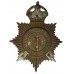 Burnley Borough Police Night Helmet Plate - King's Crown