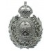 Burnley Borough Police Small Wreath Helmet Plate - King's Crown