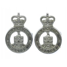 Pair of Blackburn Borough Police Collar Badges - Queen's Crown