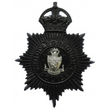Middlesborough Borough Police Night Helmet Plate - King's Crown