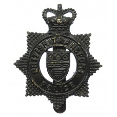 British Transport Police (Tactical Firearms) Blackened Brass Cap Badge - Queen's Crown