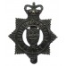British Transport Police (Tactical Firearms) Blackened Brass Cap Badge - Queen's Crown
