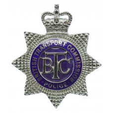 British Transport Commission (B.T.C.) Police Senior Officer's Enamelled Cap Badge - Queen's Crown