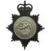British Transport Commission Police Blackened Chrome Helmet Plate - Queen's Crown