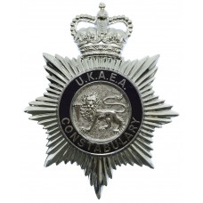 United Kingdom Atomic Energy Authority (U.K.A.E.A.) Constabulary Blue Enamelled Helmet Plate - Queen's Crown