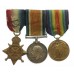 WW1 1914 Mons Star Medal Trio - Dvr. S. Ashton, Royal Field Artillery