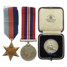 WW2 1939-45 Star and War Medal with Hallmarked Silver Royal Tournament Medal - Troop Sergeant Major Arthur Gerrard, 4th/7th Dragoon Guards - K.I.A. During the Retreat to Dunkirk 21/5/1940