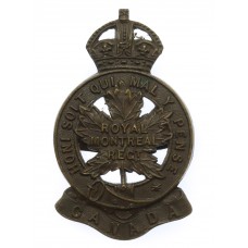 Canadian Royal Montreal Regiment Officer's Service Dress Cap Badge