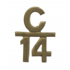 Canadian 14th Infantry Battalion (Royal Montreal Regiment) WW1 C.E.F. (C/14) Collar Badge