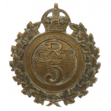 5th Canadian Railway Troops WW1 C.E.F. Cap Badge