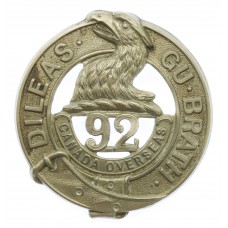 Canadian 92nd Infantry Battalion (48th Highlanders) WW1 C.E.F. Cap Badge