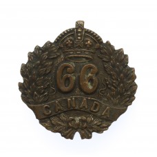 Canadian 66th (Edmonton, Alberta) Infantry Battalion WW1 C.E.F. Collar Badge