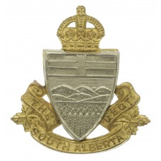 Canadian South Alberta Regiment Cap Badge - King's Crown