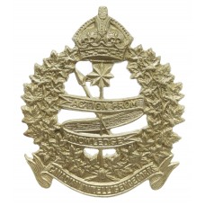 Canadian Intelligence Corps Cap Badge - King's Crown