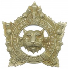 Canadian Argyll & Sutherland Highlanders of Canada Cap Badge - King's Crown