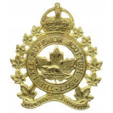 Canadian Lake Superior Scottish Regiment Cap Badge - King's Crown