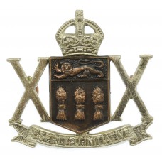 Canadian 20th Saskatchewan Dragoons (Armoured) Cap Badge - King's