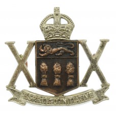 Canadian 20th Saskatchewan Dragoons (Armoured) Cap Badge - King's Crown