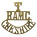 Cheshire Territorials Royal Army Medical Corps (T/R.A.M.C./CHESHIRE) Shoulder Title