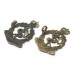 Pair of Royal Army Medical Corps (R.A.M.C.) Officer's Silvered & Gilt Collar Badges - Queen's Crown