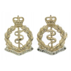 Pair of Royal Army Medical Corps (R.A.M.C.) Anodised (Staybrite) Collar Badges