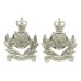 Pair of Intelligence Corps Officer's Silvered Collar Badges - Queen's Crown