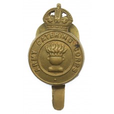 Army Catering Corps Brass Cap Badge - King's Crown