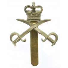 Army Physical Training Corps (A.P.T.C.) White Metal Cap Badge - Queen's Crown