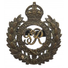 George VI Royal Engineers Officer's Service Dress Cap Badge