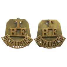 Pair of East Anglian Territorials Royal Engineers (T/R.E./EAST ANGLIAN) Shoulder Titles