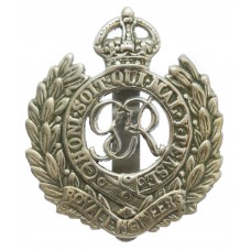 George VI Royal Engineers Chrome Cap Badge