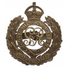 George V Royal Engineers Officer's Service Dress Cap Badge