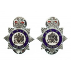 Royal Borough of Kensington & Chelsea Parks Police Enamelled Collar/Epaulette Badges - Queen's Crown