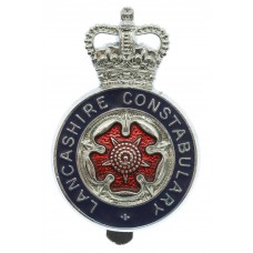 Lancashire Constabulary Enamelled Cap Badge - Queen's Crown