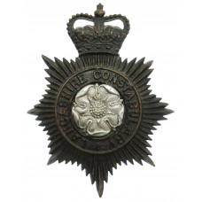 Lancashire Constabulary Night Helmet Plate - Queen's Crown