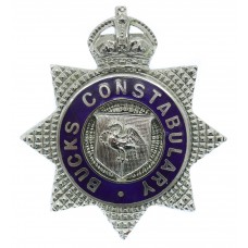 Buckinghamshire Constabulary Senior Officer's Enamelled Cap Badge - King's Crown